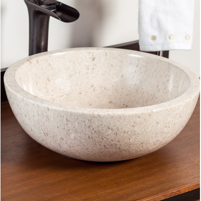 Ojinaga Stone Circular Vessel Bathroom Sink