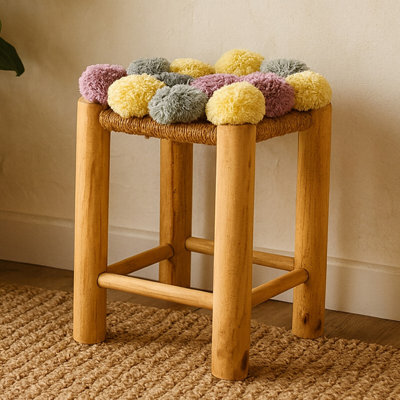 Carentan Solid Wood Accent Stool