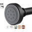 Tringle de douche noire avec 12 crochets, 43 à 72 pouces, résistance à la rouille, tringle de tension réglable avec ressort durable, sans perçage - utilisation pour la salle de bain, la chambre à coucher, la maison, noir mat