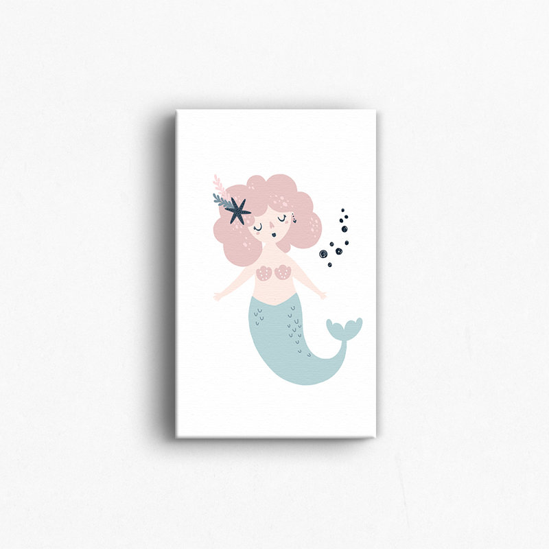 «Mermaid's Song» 12 x 18, art de toile pour bébé