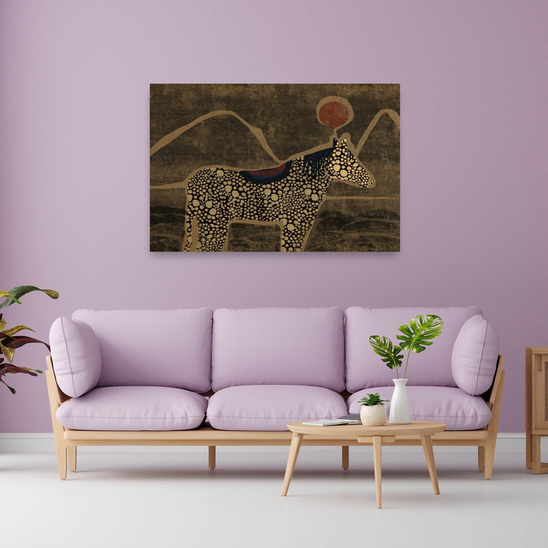 Reproduction d'art mural cheval rouge, 40" H x 60" W