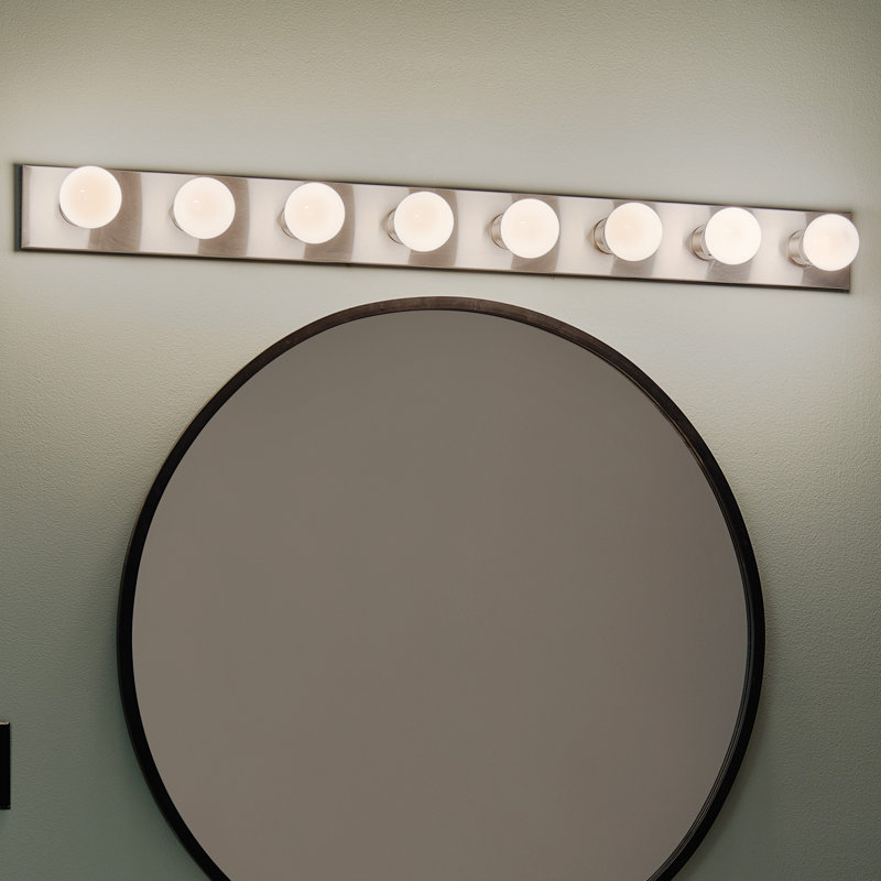 Chaisson 8-Light Brushed Nickel Bath Bar, Brushed Nickel