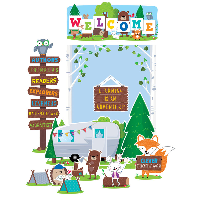 Woodland Friends Welcome Bulletin Board Set with Cute Animal Designs