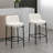 26" Counter Height Bar Stools With Curved Back, Modern Upholstered Armless Bar Stools With Black Metal Frame For Kitchen Dining Room Home Bar Pub-284126004