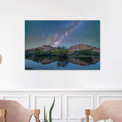 Milky Way, Barker Pond Trail, Joshua Tree National Park, California by Tim Fitzharris - Wrapped Canvas Print