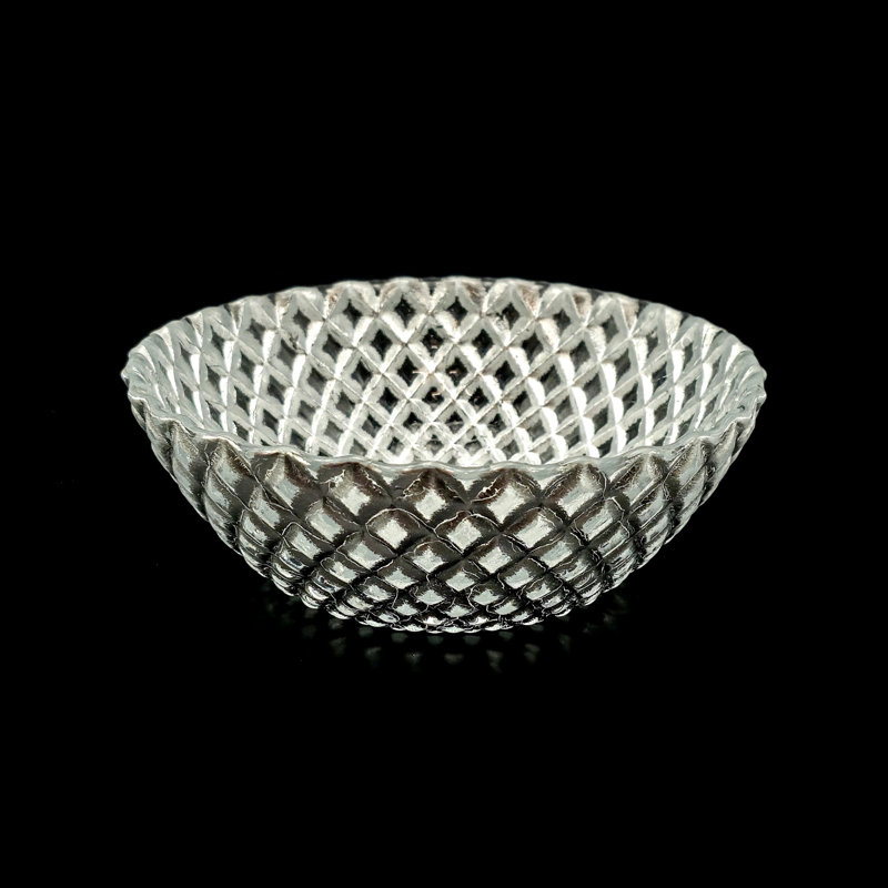 Bol latéral en verre doré Pina, Argent