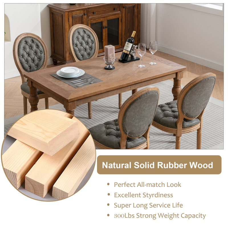Olive Velvet Upholstered Side Chair with Wood Legs, Set of 6