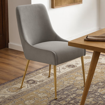 Chaise d'appoint rembourrée en velours Owen