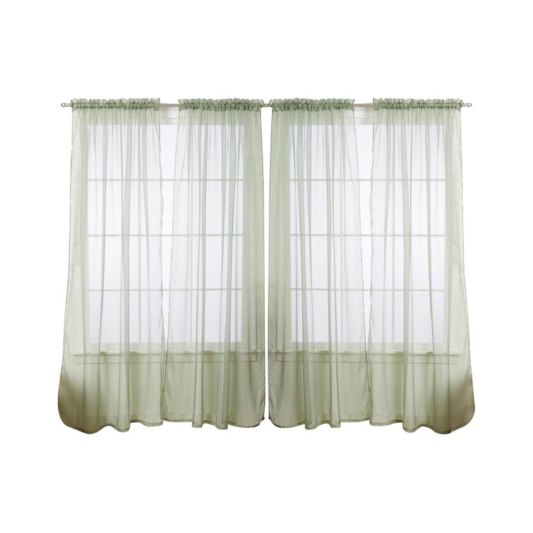 House of Hampton® Agawam Polyester Sheer Window Scarf Panel