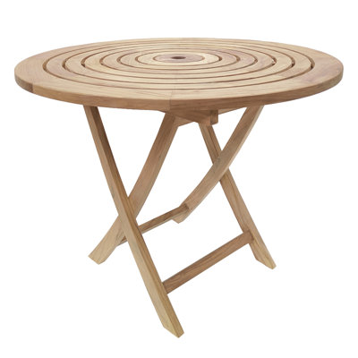 Anna Round Teak Folding Outdoor Dining Table , 100cm cm W 100cm cm D