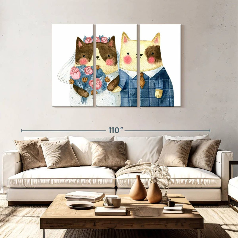 Brampt Cat Wedding, 48" H x 74" W