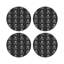Crossbones Small Vegan Leather Round Pebble Placemat