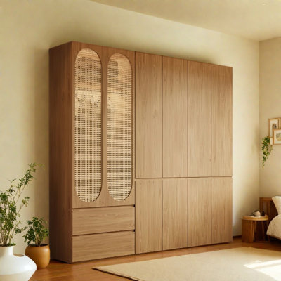 Rattan Woven Simple Classic Wardrobe by marlao