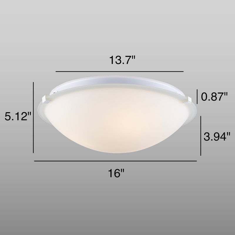 Plafonnier encastré 3 lumières 15 po Karratha, Blanc