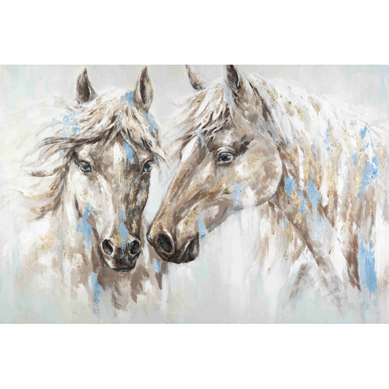 Kaylle " Shining Horses ", 24" H x 36" W x 1.5" D