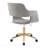 Gold Metal & Gray Fabric Contemporary Task Office Chair-438614930-438614925