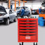 6 tiroirs, chariot à outils roulant, acier laminé à froid, volants, freins de stationnement, verrouillage à clé, glissières de tiroir d'une capacité de chargement de 15 kg, poignée à tirer, rangement en métal pour atelier de mobilité, acier lisse-531905681