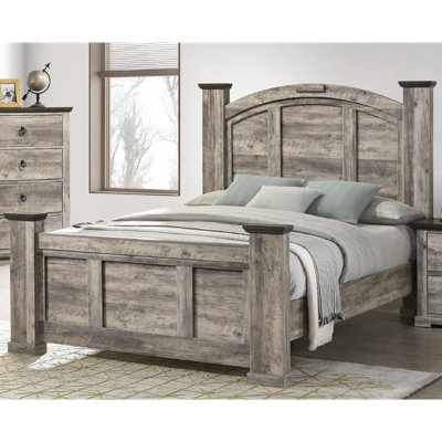 Contemporary Poster Bed Wooden Bedroom Furniture