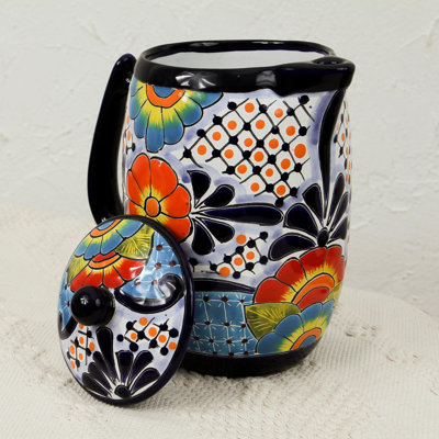 Etheline Handmade Raining Flowers Ceramic Coffee Carafe