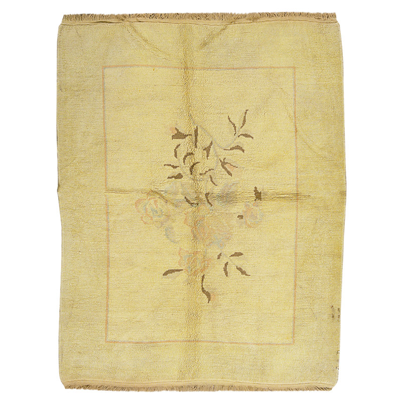 High-Quality Hand-Knotted Gold Area Rug