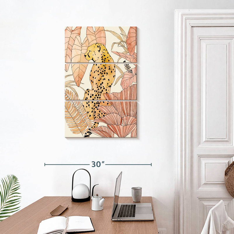 Brampt Blush Cheetah I, 32" H x 20" W