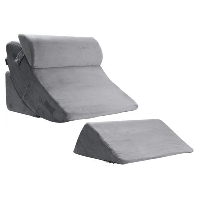 Orthopedic Bed Wedge Pillow 4 Pcs Adjustable for GERD Sleep Back Leg Neck