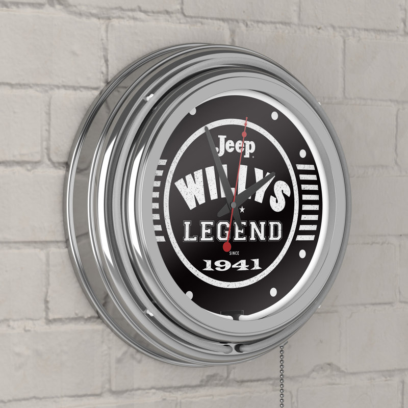 Horloge murale en métal, Blanc / noir