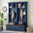 Farmhouse 4-In-1 Hall Tree With Wood Grain Bench-32696516