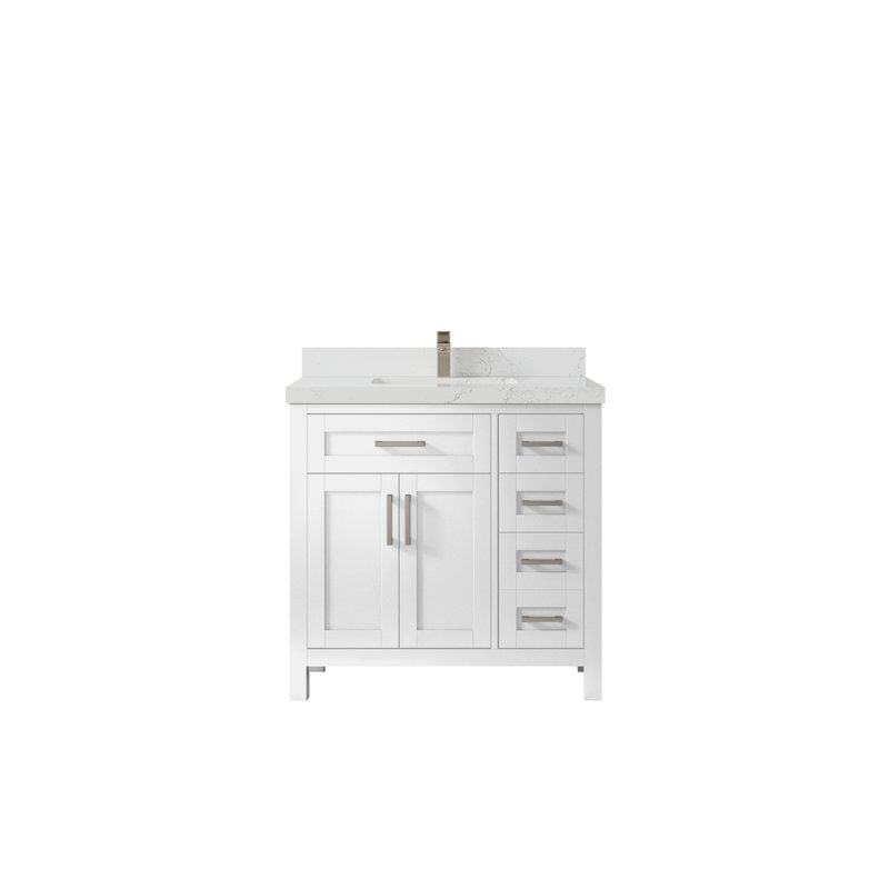 36 po Cambridge Ensemble de meuble-lavabo simple W, Empira blanc