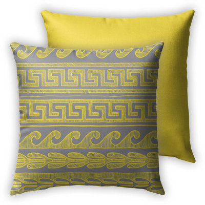 Waives Geometric Outdoor Reversible Throw Pillow