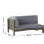 Banc de coin gauche et table basse