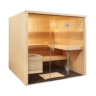 Union Rustic Sandpoint Traditional Steam Sauna in Spruce