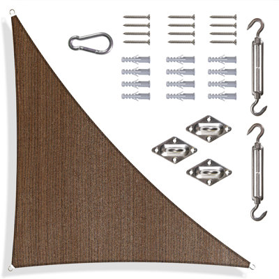 Royal Shade Triangle Sun Shade Sail With Hardware Kit Pack