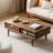 Modern solid wood storage coffee table-1929121298