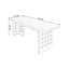 Bureau rectangulaire en bois massif brun clair