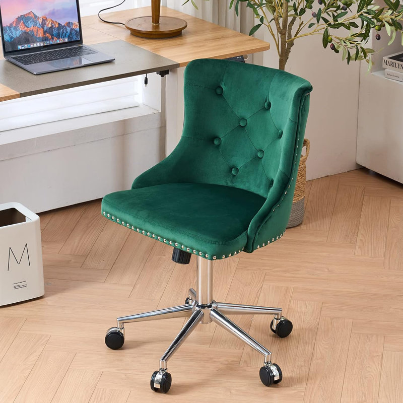 Matthias Task Chair Office Chairs Makeup chair, Chrome, Green