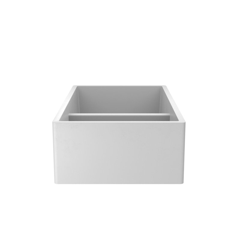 Farmhouse 33" L x 21" W Double Basin Farmhouse/Apron Kitchen Sink, Pearl
