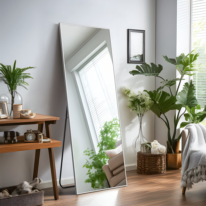 Koudia Metal Framed Standing Mirror, Gold, 71" x 27.6"