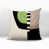 Chartreuse / noir / blanc cassé abstrait