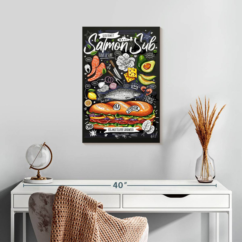 Yarlin Salmon Sub Sandwich, 24" H x 16" W