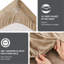 Drap-housse plat 4 pièces taupe - 100 % ultra doux, 2 taies d'oreiller, brossé des deux côtés, lavable à la machine, toucher velours, élastique