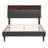  Upholstered Platform Bed with Storage Headboard and USB Port, Modern and Practical Linen Fabric Bed
