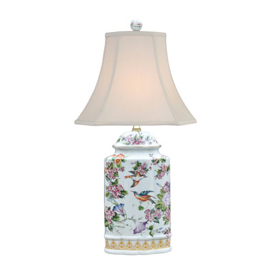 PORCELAINFAMILLE ROSE SCALLOPS JAR LAMP