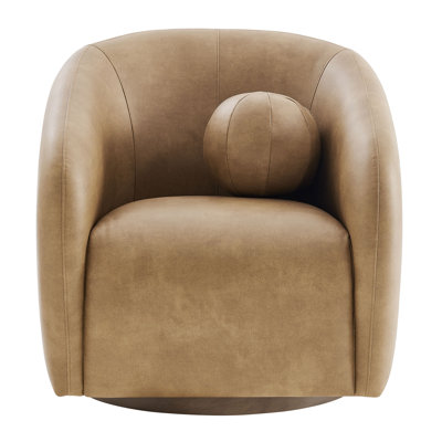 Fauteuil pivotant en cuir Vegan Jonina