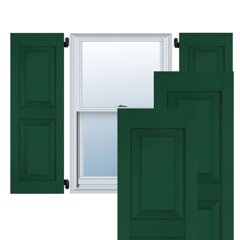 Volets à panneau en pin (par paire), Chrome vert, H 75 po x l 15 po x P 1 po