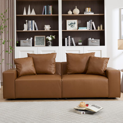 88.58''W Uphostery Sofa With Square Arm