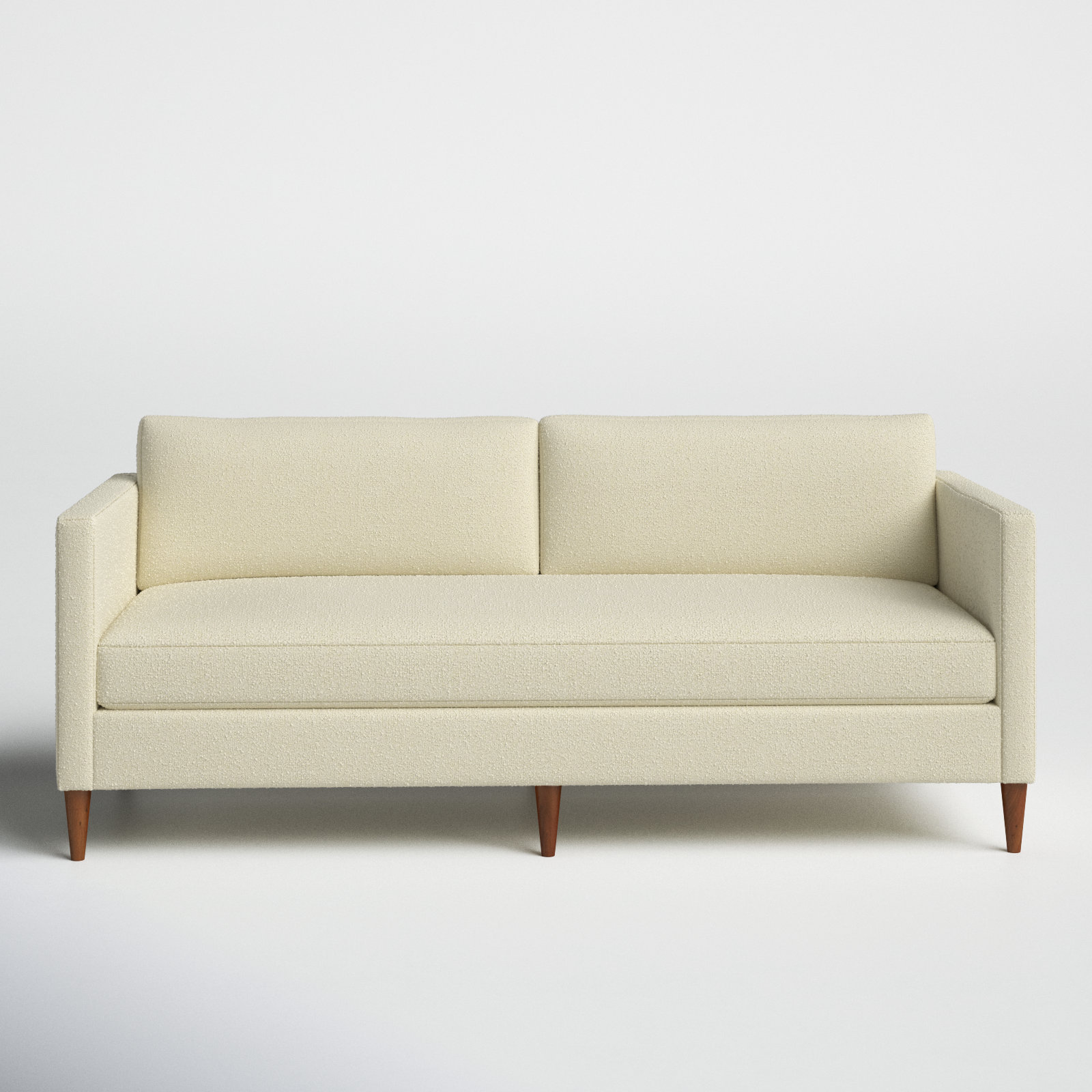 Clifford 87" Upholstered Custom Bench-Seat Sofa, Bella Forest Performance Velvet