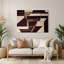 «Geometric Abstraction 93», art mural en métal brun-1238439427