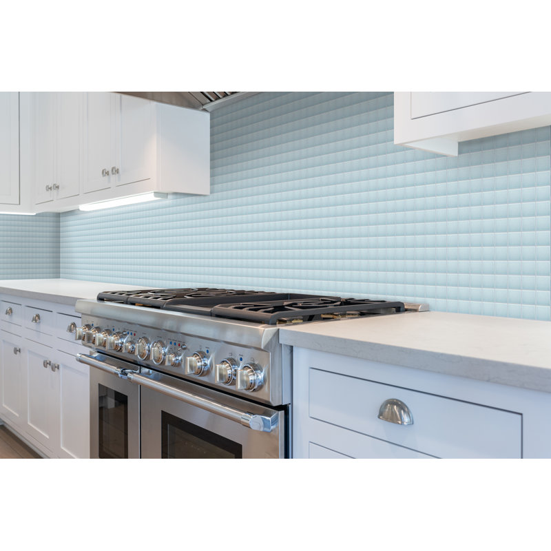 2" x 2" Porcelain Grid Mosaic Tile, White