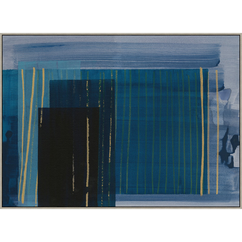 Gilded Indigo 3 Print, Floater Frame